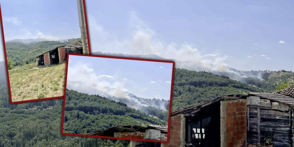 Ogroman požar kod Čačka: Ništa se ne vidi od dima, prekrio celo selo (FOTO)